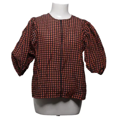 Bluse (Sort, Rød) fra Ganni Økologisk bomuld, Polyamid, Genanvendt polyester