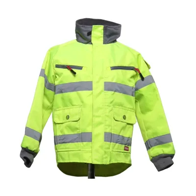 Refleksjakke (Gul, Grå) fra BCWW Polyester