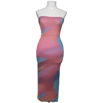 Maxi jurk (Roze, Blauw, Meerkleurig) van Bershka Elastaan, Polyester