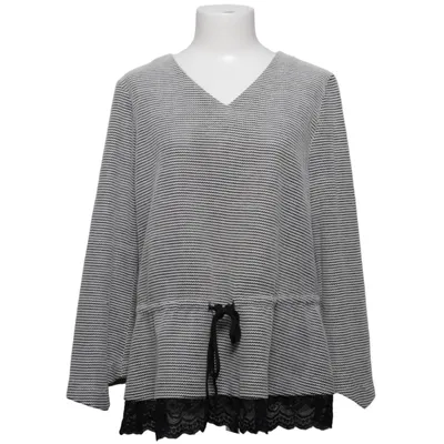 Blouse (Black, White) from ADA Fashion Polyester