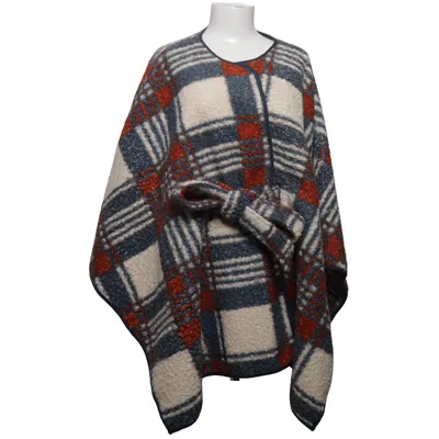 Poncho (Blau, Weiß, Orange) von Anna Kova Polyester
