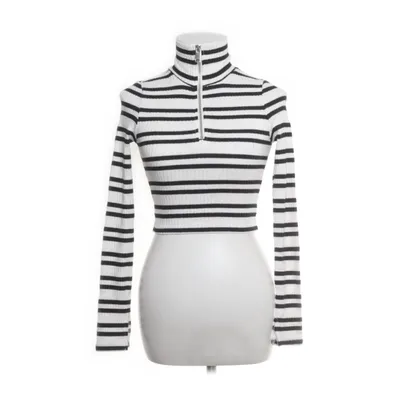 Sweater (White, Black) from Divided by H&M Elastane, Polyester, Viscose