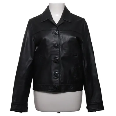 Leren jack (Zwart) van Mauritius Leer, Polyester