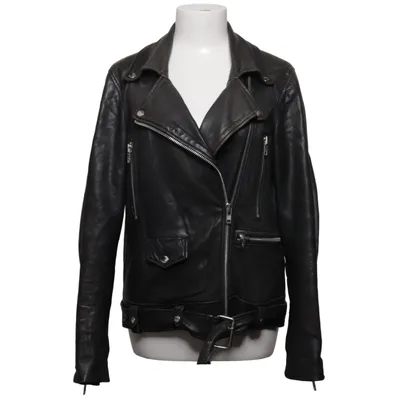 Bikerjakke (Sort) fra MDK Bomuld, Læder, Polyester
