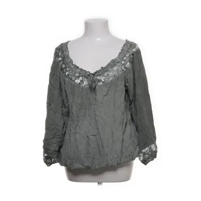 Blouse (Grijs, Groen) Katoen, Elastaan