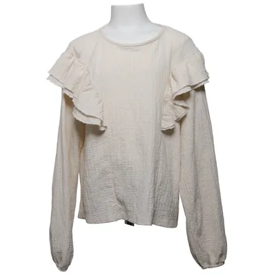 Blouse (Blanc) de Zara Élasthane, Polyester