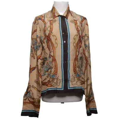 Blouse (Beige, Marron, Bleu) de Dana Buchman Soie