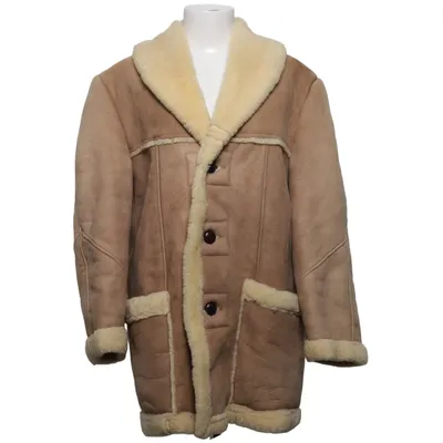 Shearling jas (Beige)