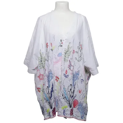 Short sleeve shirt (White, Multicolored) from Ulla Popken Cotton