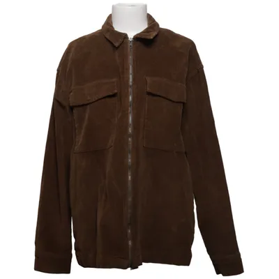 Overshirt (Brown) from Blend Cotton, Elastane