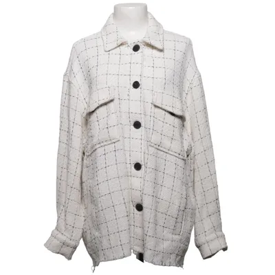 Overshirt (White, Black) from Zara Cotton, Polyester, Viscose