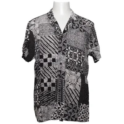 Short sleeve shirt (Black, White) from New Look Men Viscose