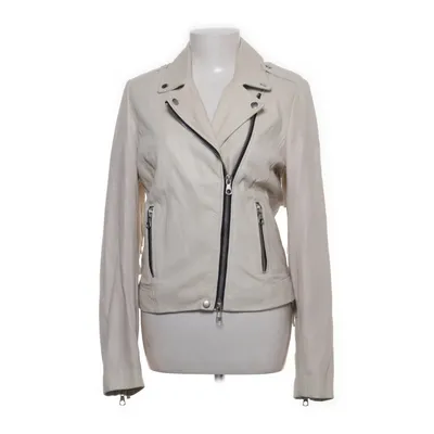 Läderjacka (Beige) från Set Bomull, Skinn, Polyester