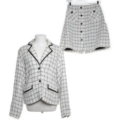 Skirt suit (White, Multicolored) from Carolin Vanity Acrylic, Polyester, Viscose