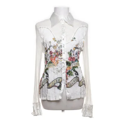 Shirt (White, Multicolored) from Etoile Du Monde Polyester, Nylon, Silk, Elastane