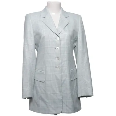 Blazer (Bleu, Blanc) de Escada by Margaretha Ley Soie, Laine