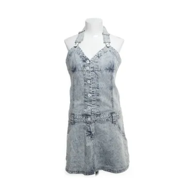 Denim dress (Blue, White) from Blendshe Cotton