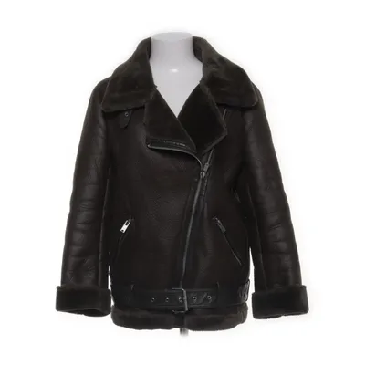 Shearlingjacka (Grå) från Zara Woman Outerwear Polyester, Polyuretan