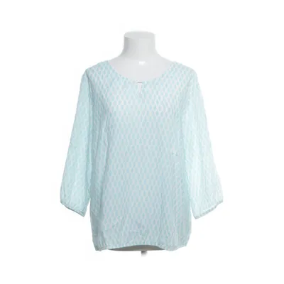 Top (White, Blue) from Qiero Cotton, Viscose