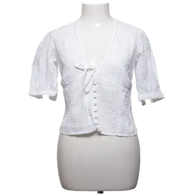 Wrap blouse (White) from Reclaimed Vintage Cotton