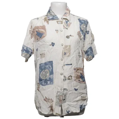 Korte mouwen shirt (Wit, Blauw, Bruin) van Fab Viscose