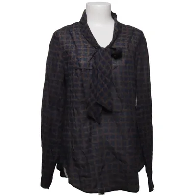 Blouse lavallière (Bleu, Marron) de 0039 Italy Coton