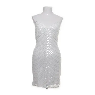 Cocktailjurk (Wit, Zilver) Elastaan, Polyester