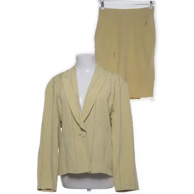 Jakkesæt med nederdel (Beige) fra Cartoon Acetat, Linned, Viscose