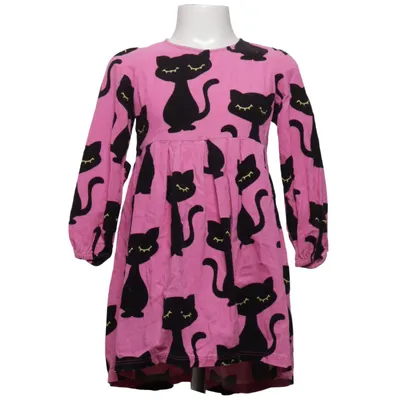 Kjole (Pink, Sort) fra Kids by Lindex Bomuld