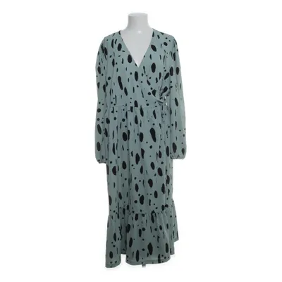 Wrap dress (Turquoise, Black) from Monki Elastane, Polyester