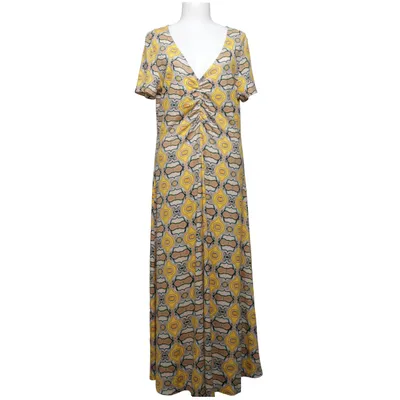 Robe longue (Jaune, Marron, Multicolore) de Surkana Élasthane, Polyester, Viscose