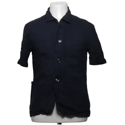 Short sleeve shirt (Blue) from Oscar Jacobson Linen