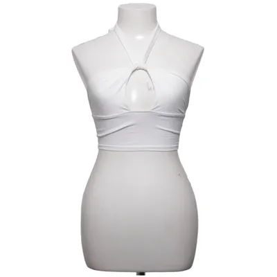 Halter neck top (White) from Bershka