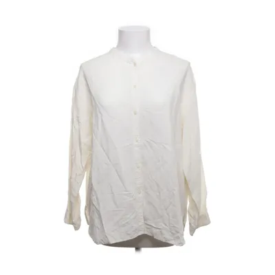 Blouse (Wit) van Uniqlo Linnen, Viscose