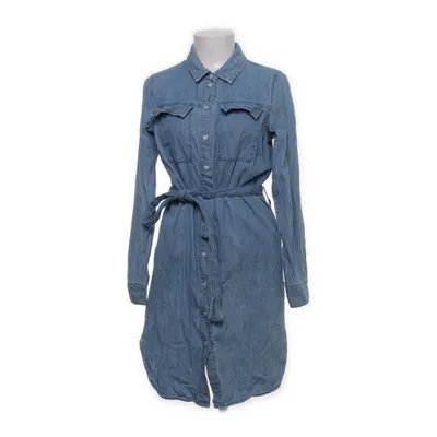 Denim jurk (Blauw) van Pieces Katoen
