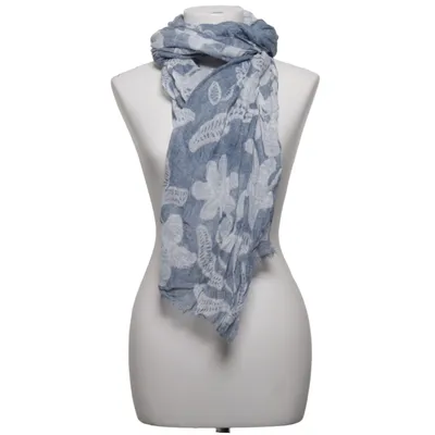 Shawl (Blue, White) from Altea Linen, Modal, Silk