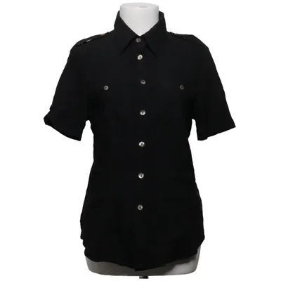 Kortærmet skjorte (Sort) fra Casual by Lindex Polyester, Viscose