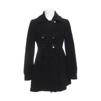Coat (Black) from Reflex Polyester, Wool