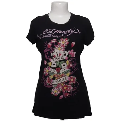 T-shirt (Zwart, Meerkleurig) van Ed Hardy by Christian Audigier Katoen