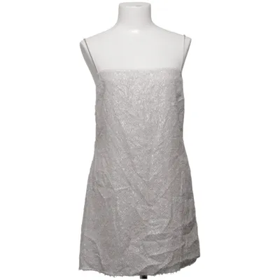 Robe de cocktail (Argent) de Cami Acétate, Fibre métallique, Polyester, Soie, Viscose