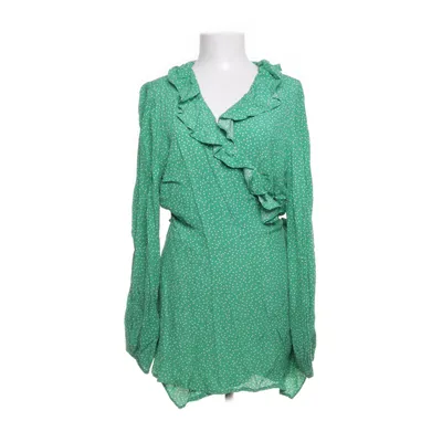 Wrap blouse (Green, White) from Topshop