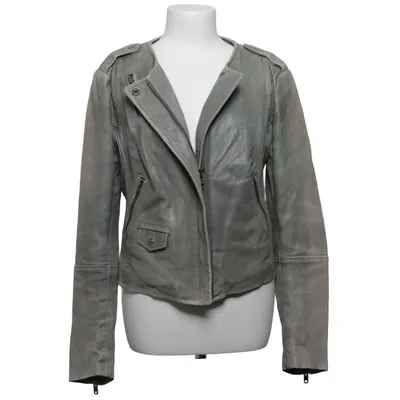Bikerjack (Grijs) van Muubaa Katoen, Leer, Polyester