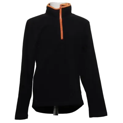 Fleece sweater (Black, Orange) from Snowtex Polyester