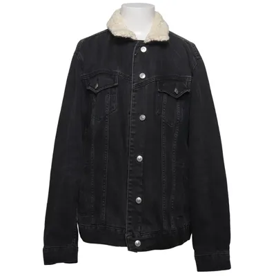 Lined denim jacket (Gray) from Topshop Moto Cotton, Polyester