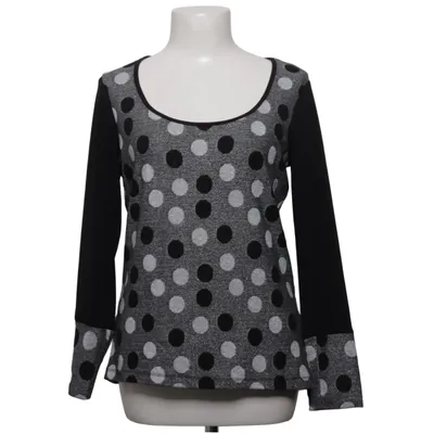 Langærmet t-shirt (Sort, Grå) fra Molly Jo Elastan, Polyester, Viscose