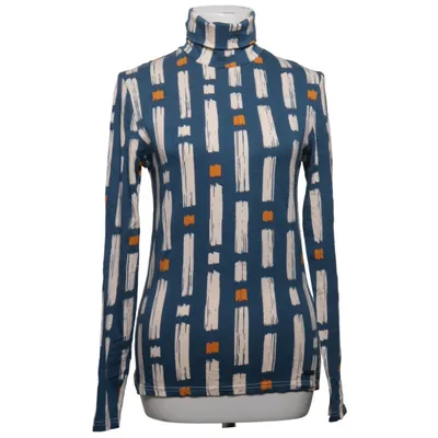 Rollkragenpullover (Blau, Weiß, Orange) von Nümph