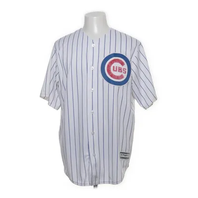 Baseball T-shirt (White, Blue) from Majestic Polyester