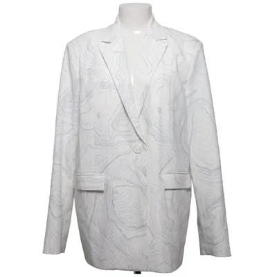 Blazer (Blanc, Gris) de NA-KD Art Élasthane, Polyester, Viscose