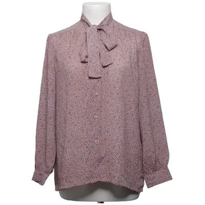 Strikblouse (Bruin, Meerkleurig) Zijde