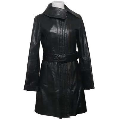 Ledermantel (Grau) von Paisley Park Baumwolle, Leder, Polyester